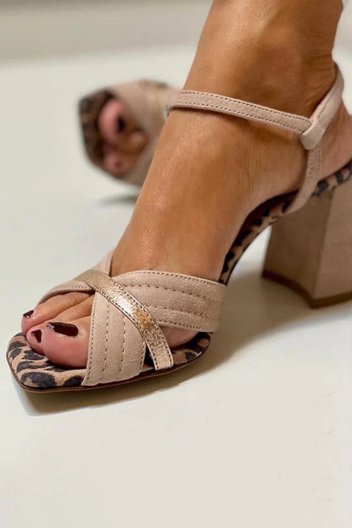 DALIA | SANDALS WITH CROSS BAND HEEL