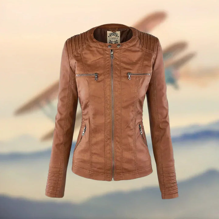 Florence | Elegant Zip-Up Jacket with Removable Hood for Women
