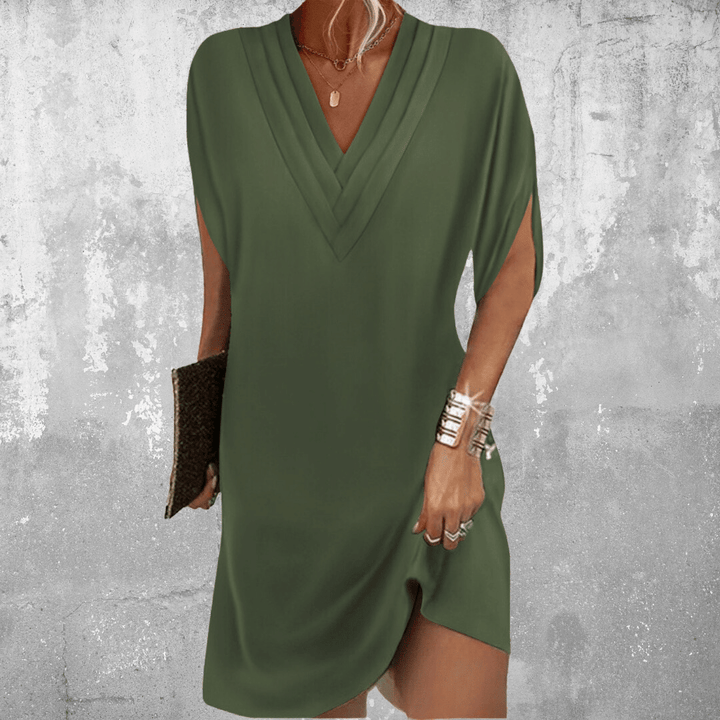 Adena | Elegant V-neck Dress