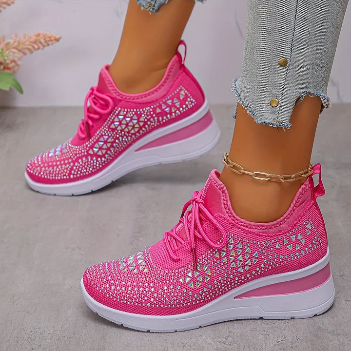 Giselle – Orthopaedic Sneakers with Sparkling Rhinestones