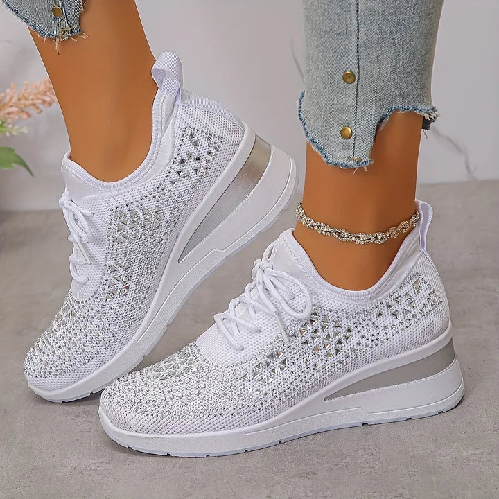 Giselle – Orthopaedic Sneakers with Sparkling Rhinestones