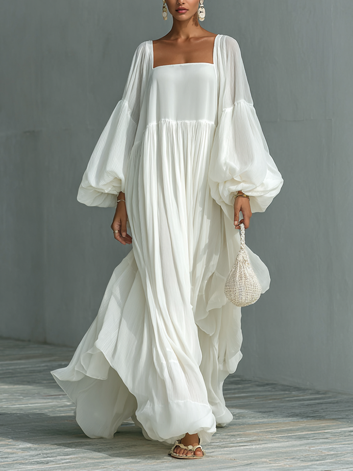 Edah | Lantern Sleeves Maxi Dress