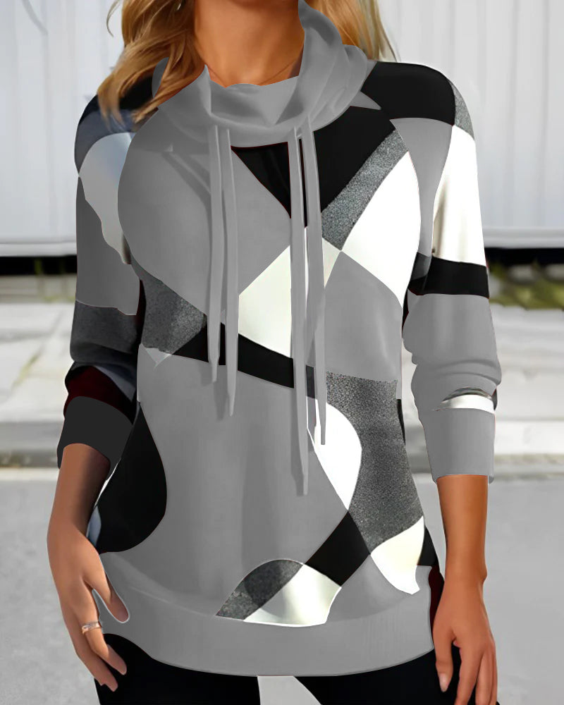 Clara | Jumper with Artistic Print and Hood