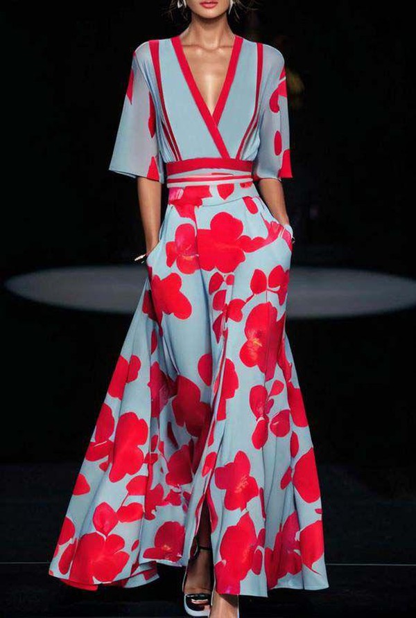 Celine | Elegant dress with floral print