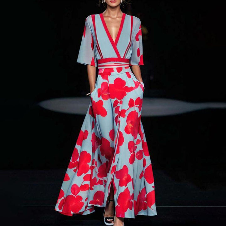 Celine | Elegant dress with floral print