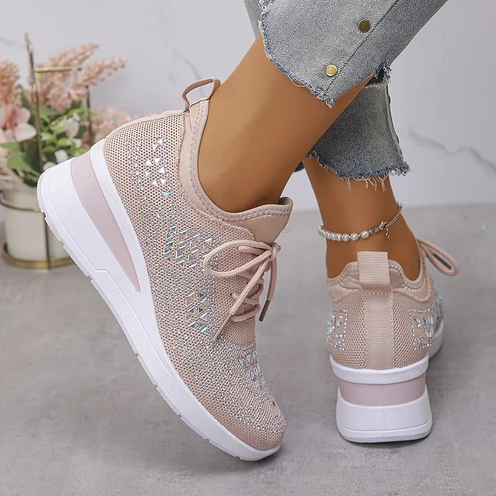 Giselle – Orthopaedic Sneakers with Sparkling Rhinestones