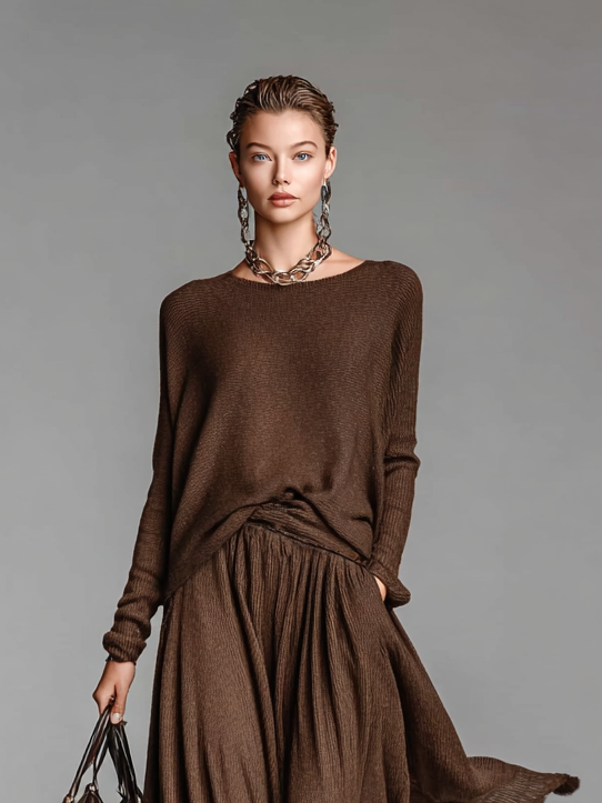 Ella | Knitted Sweater and Skirt Set