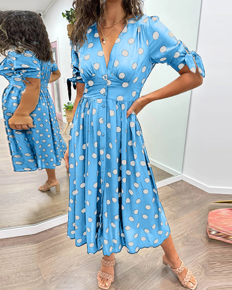 Monique | Elegant Polka Dot Dress