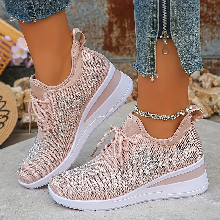 Giselle – Orthopaedic Sneakers with Sparkling Rhinestones