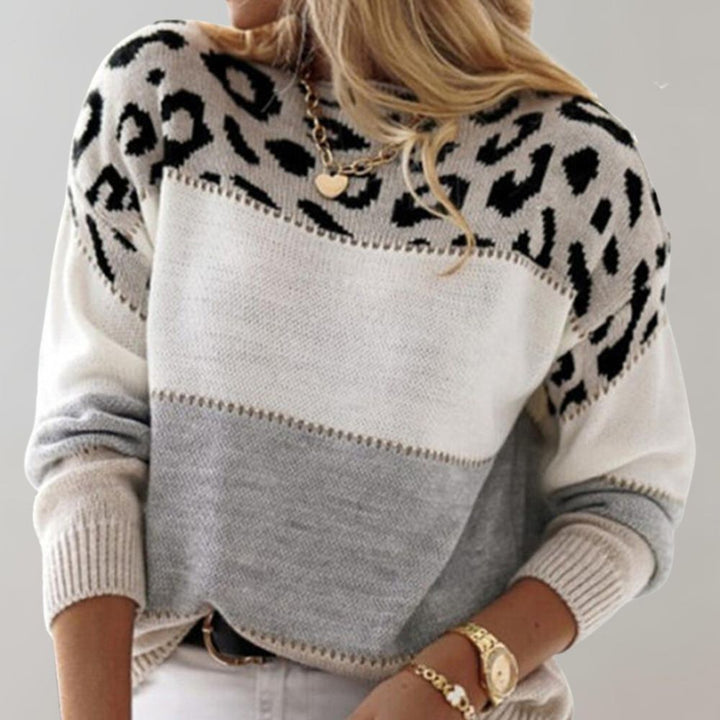 Cheyenne | Casual Jumper with Leopard Design