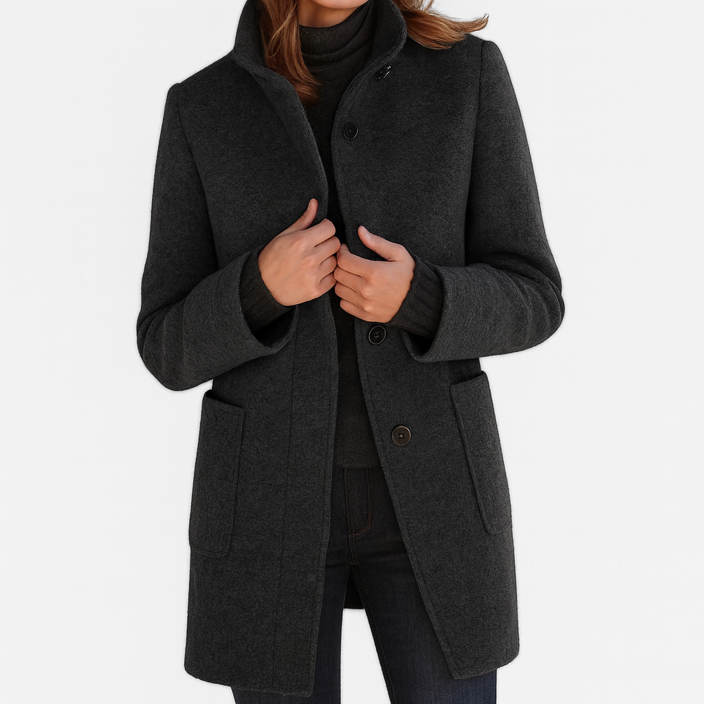 Stella | Warm Stylish Coat with High Collar