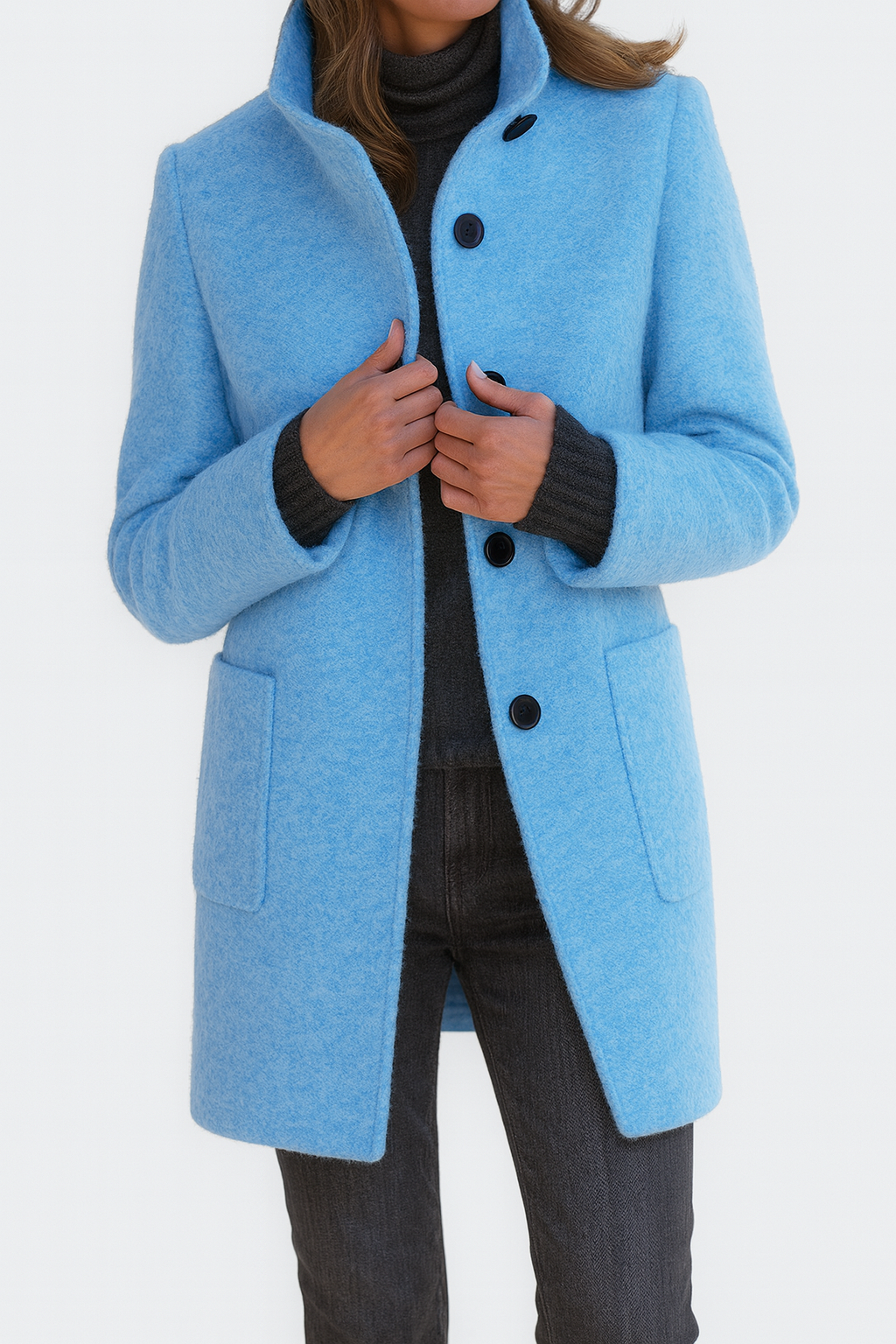 Stella | Warm Stylish Coat with High Collar