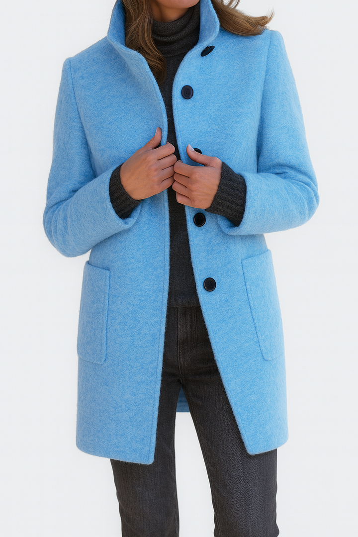 Stella | Warm Stylish Coat with High Collar