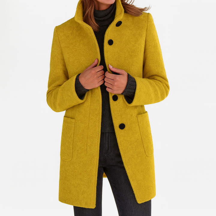 Stella | Warm Stylish Coat with High Collar