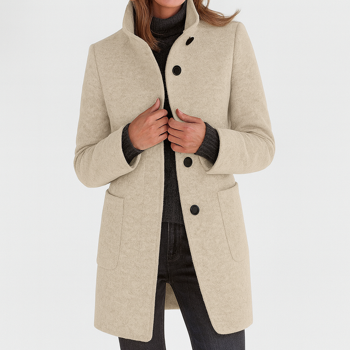 Stella | Warm Stylish Coat with High Collar