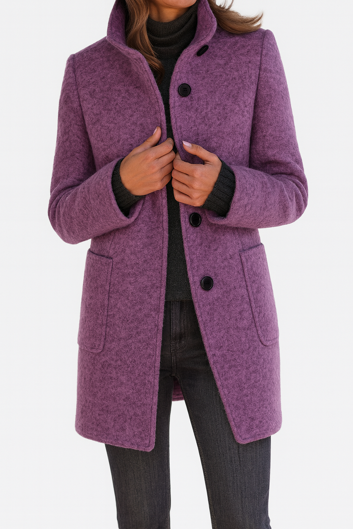 Stella | Warm Stylish Coat with High Collar