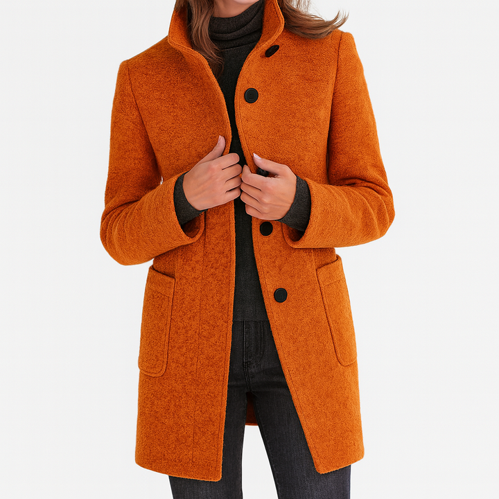 Stella | Warm Stylish Coat with High Collar