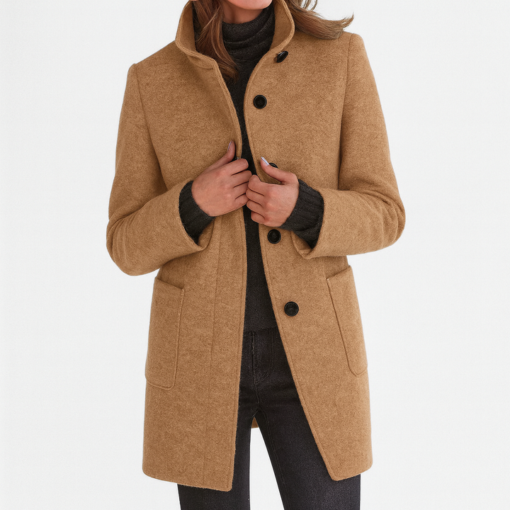 Stella | Warm Stylish Coat with High Collar