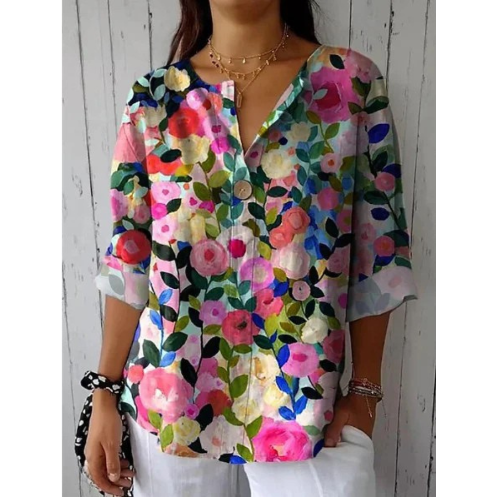 Arlene | Elegant blouse with floral print