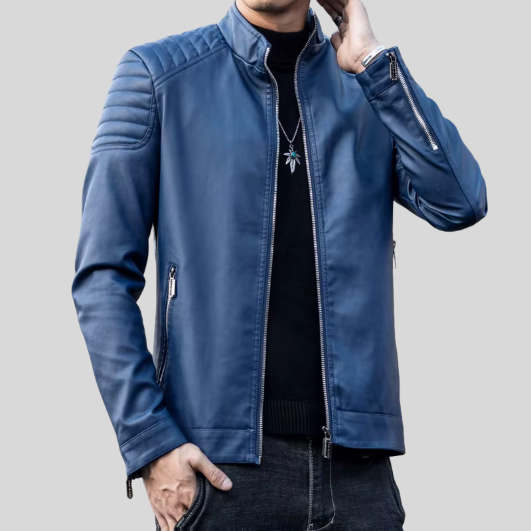 Allen | Blue motorbike jacket
