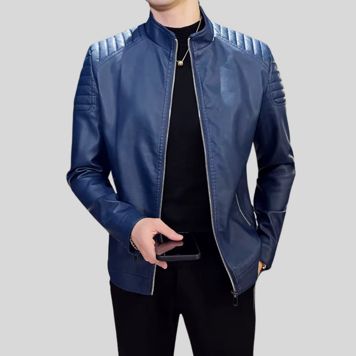 Allen | Blue motorbike jacket