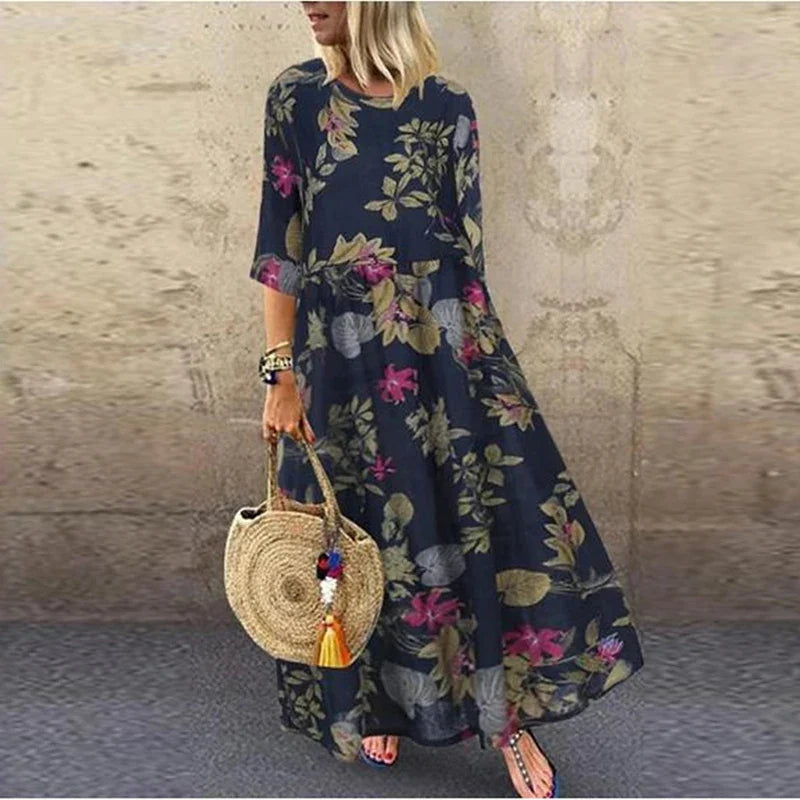Denize | Chic maxi dress with floral print