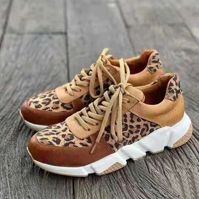 Harlene | Fashionable Trainers with Leopard Print