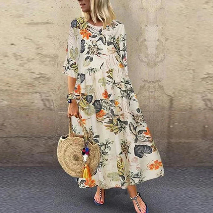 Denize | Chic maxi dress with floral print