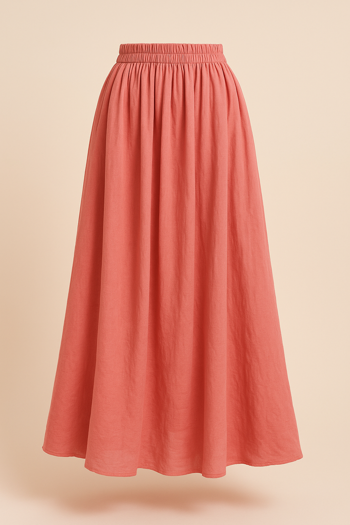 Inessa | Summer Maxi Skirt with Linen