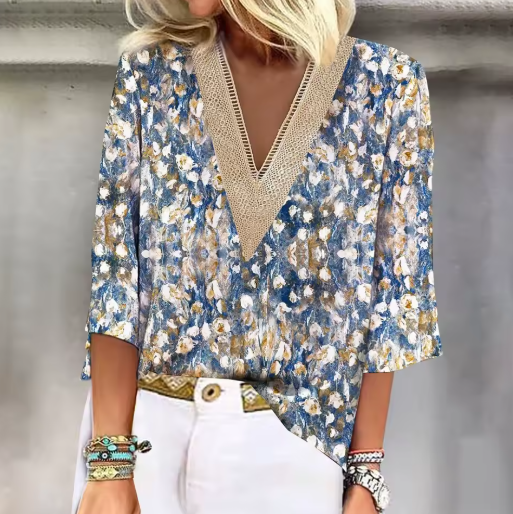 Nica | Elegant Blouse with Floral Print