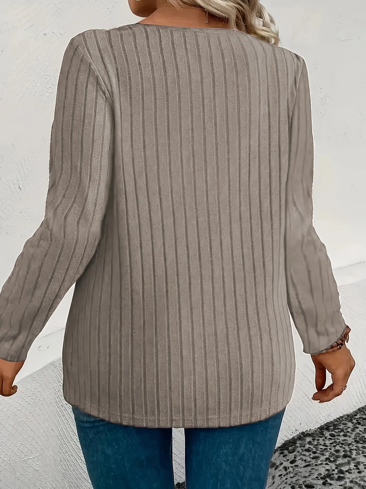 Louise | Ribbed Long Sleeve Top