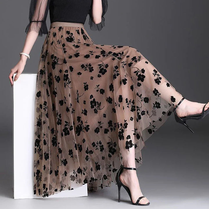 Odette | Elegant Tulle Midi Skirt