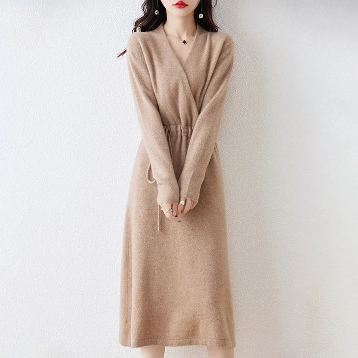 Ivanna | Premium Winter V-Neck Dress