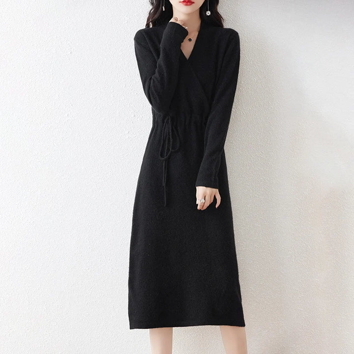 Ivanna | Premium Winter V-Neck Dress