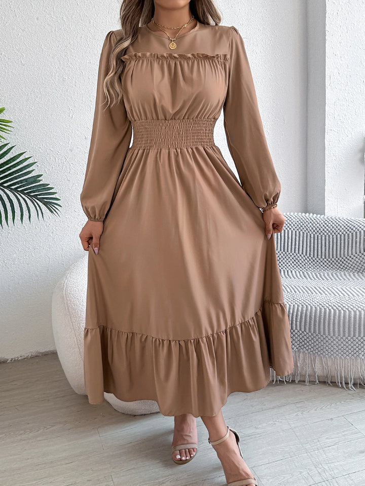 Teresa | Ruffled Longsleeve Midi Dress