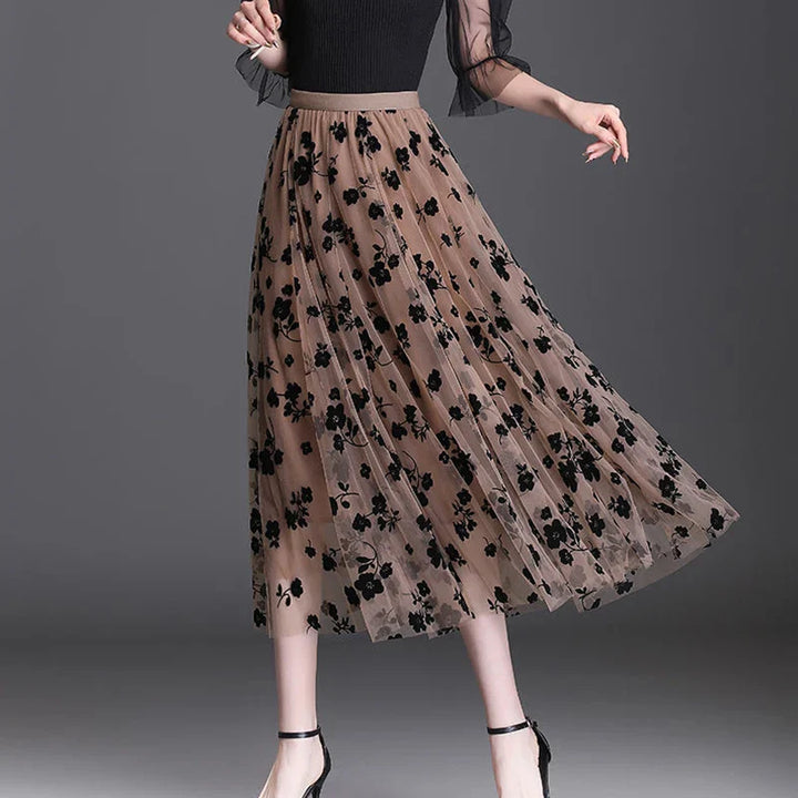 Odette | Elegant Tulle Midi Skirt