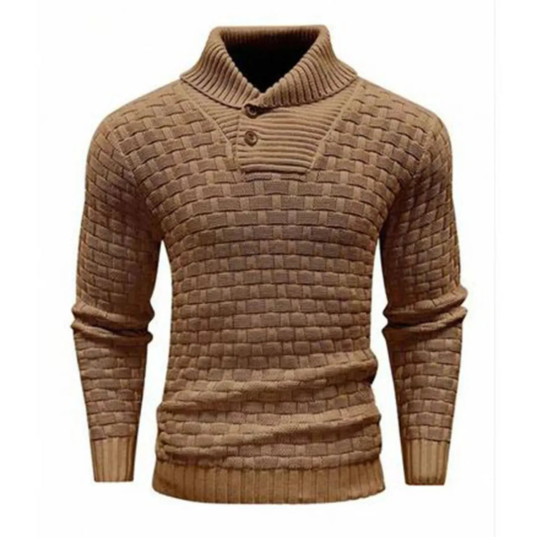 Keith | Premium Button-Up Turtleneck Sweater