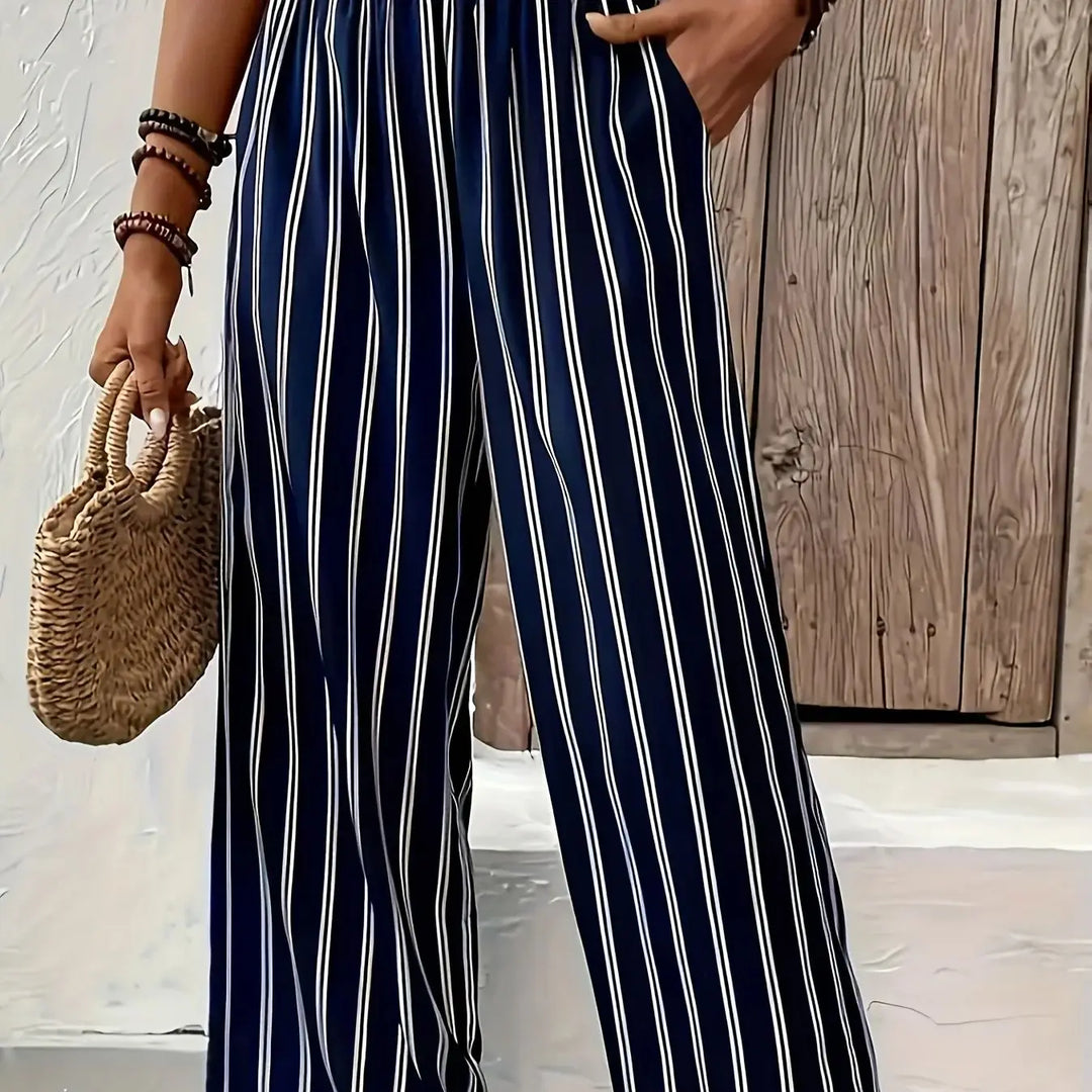 Abby | Striped Trousers with Wide Legs