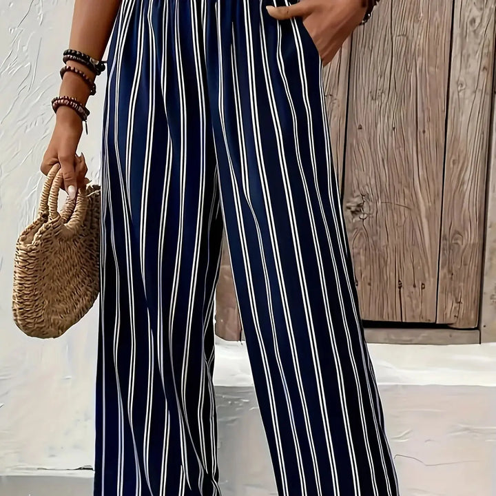 Abby | Striped Trousers with Wide Legs