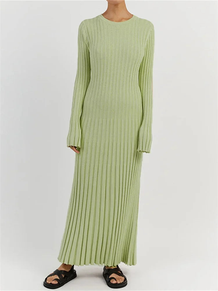 Caroline | Ribbed Maxi Dress