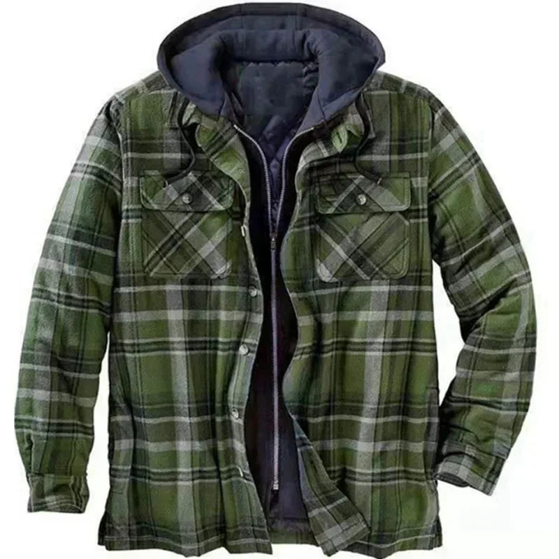 Miles | Plaid Winter Jacket with Hood
