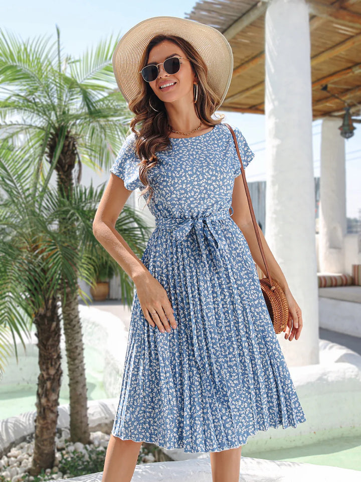 Anette | Midi dress with floral pattern