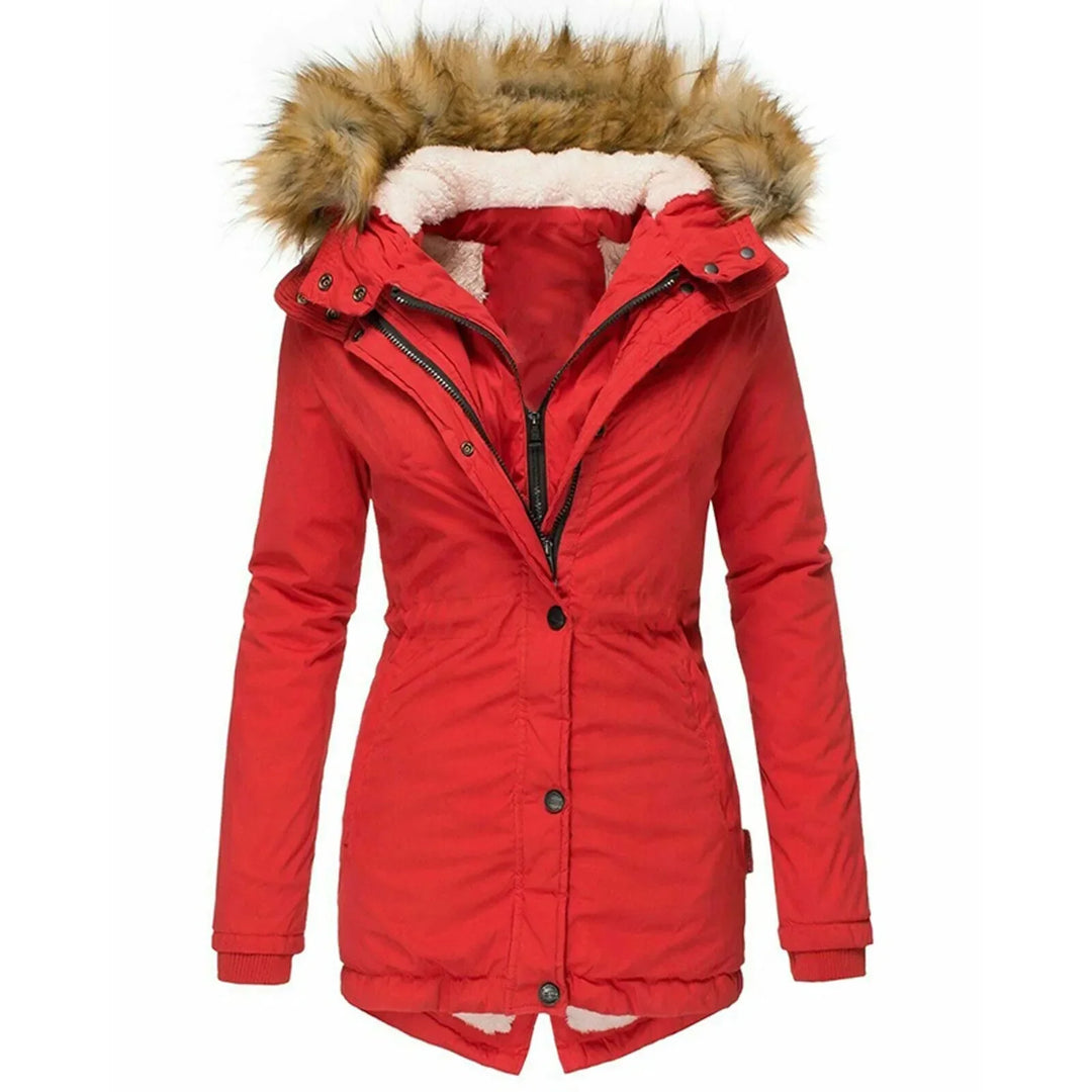 Sabrina | Slim fit winter coat with hood and collar