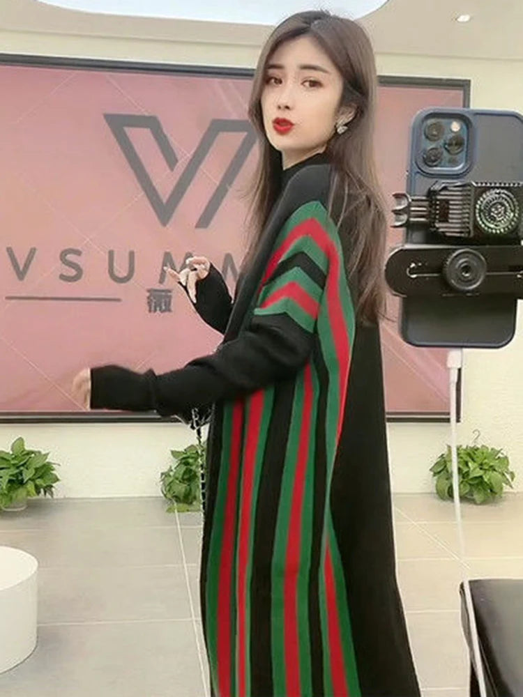 Soraya | Elegant Half Turtleneck Knitted Dress