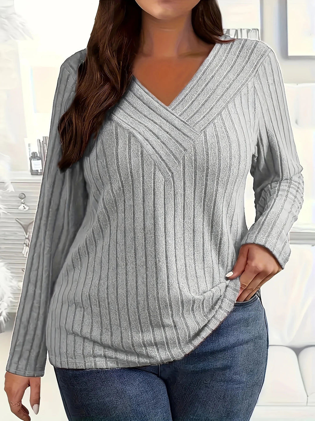 Louise | Ribbed Long Sleeve Top
