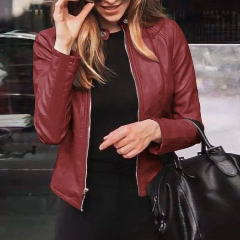 Tatiana | Fitted Leather Jacket