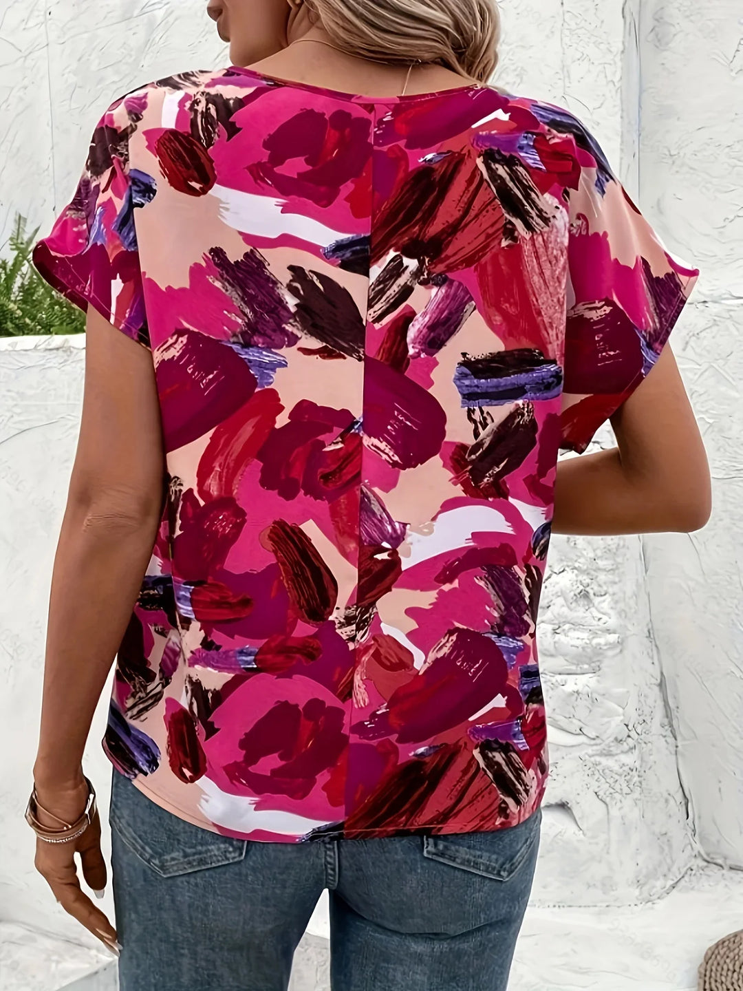 Trudy | Colourful blouse with playful print