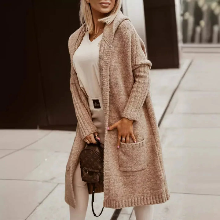 Leah | Premium knitted cardigan with hood