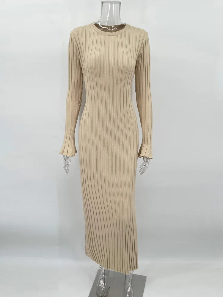 Caroline | Ribbed Maxi Dress
