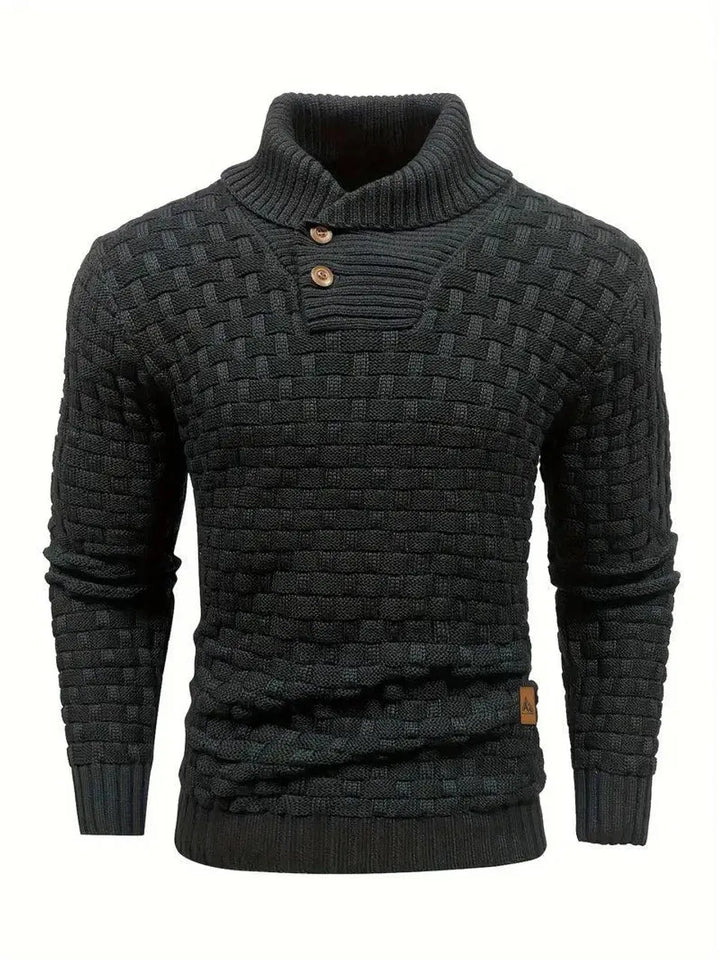 Keith | Premium Button-Up Turtleneck Sweater